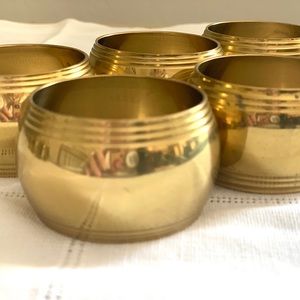 Brass Napkin Rings - set of 6